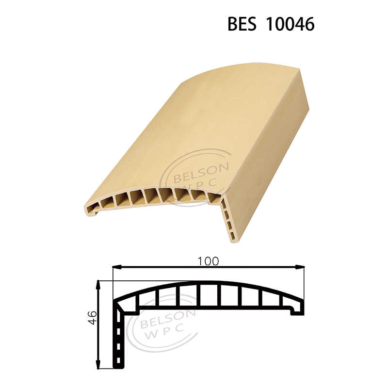 Belson WPC BES-10046 طول مخصص 10 سم عرض دائري الشكل WPC إنتاج ضخم مع وقت تسليم قصير شائع في السعودية