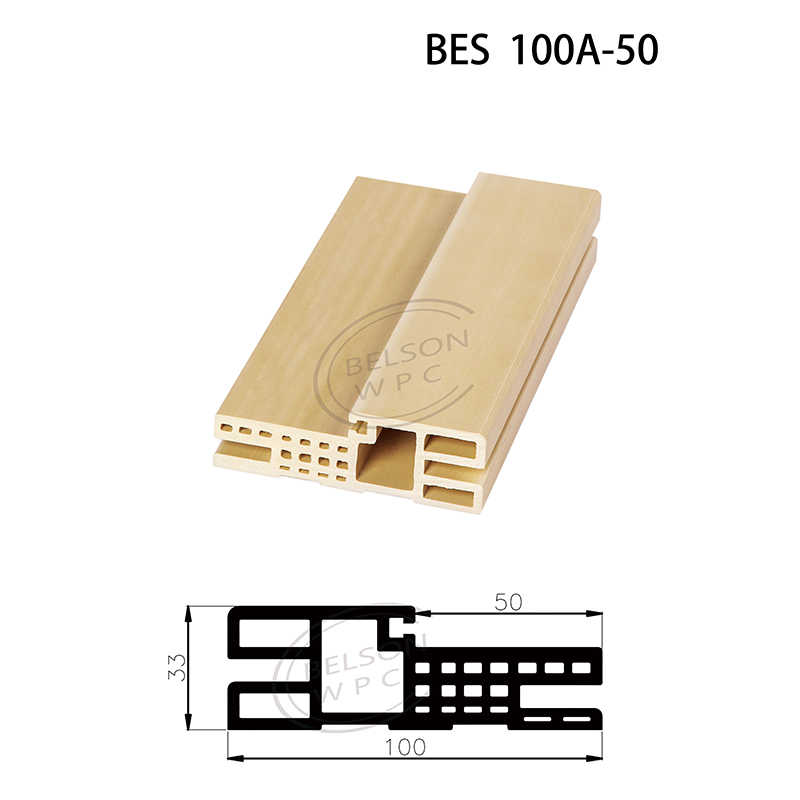 Belson WPC BES 100A-50 طول مخصص 10 سم عرض إطار باب WPC بتصميم مسطح