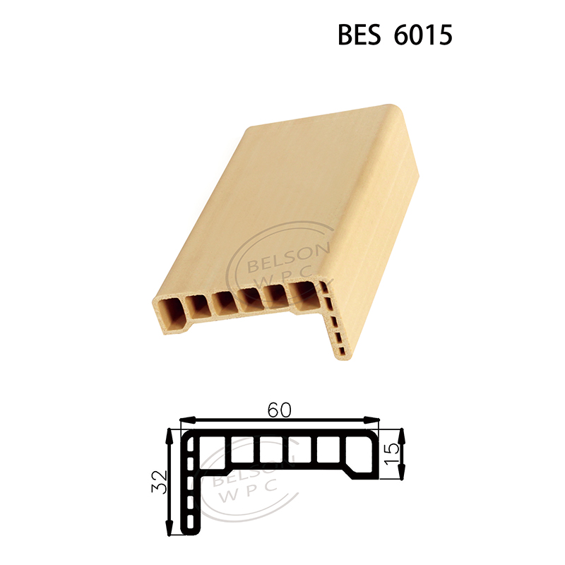 Belson WPC BES-6015 طول مخصص 6 سم عرض شكل مستقيم WPC عتب للأبواب الداخلية