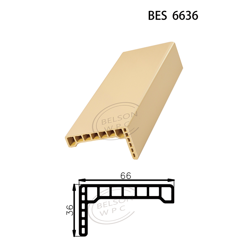 Belson WPC BES-6636 طول مخصص 6.6 سم عرض شكل مستقيم WPC خطوط باب WPC مكافحة النمل الأبيض