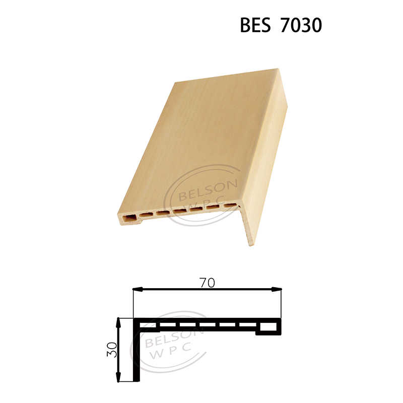Belson WPC BES-7030 طول مخصص 7 سم عرض شكل مستقيم WPC قدم رقيقة لإطارات الأبواب الخاصة