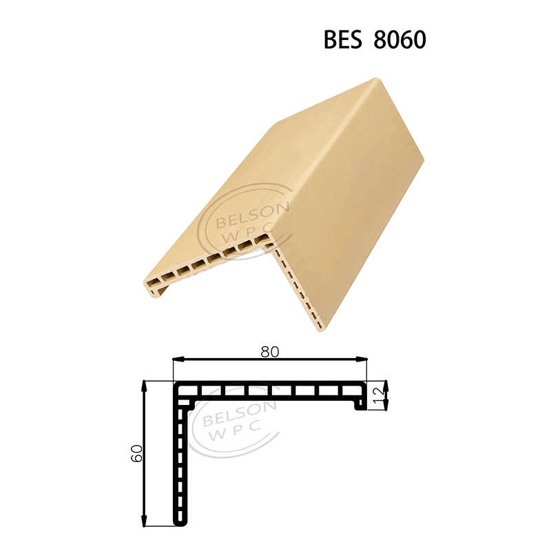 Belson WPC BES-8060 طول مخصص 8 سم عرض شكل مستقيم WPC مادة نظيفة حجم قابل للتعديل لطلب المشروع