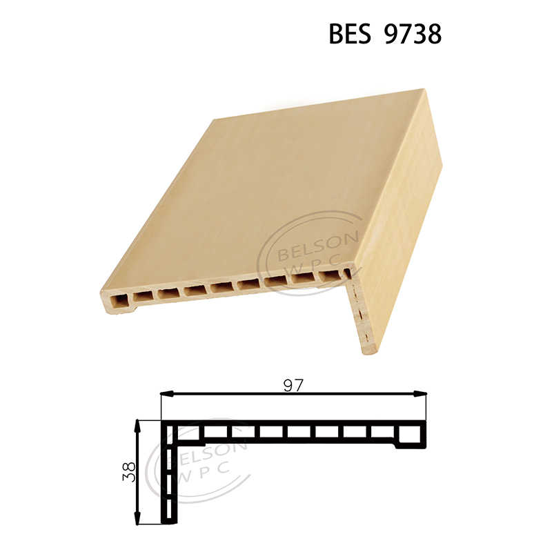 Belson WPC BES-9738 طول مخصص 9.7 سم عرض شكل مستقيم WPC عتب لثقب الجدار الكبير مظهر زخرفي جيد