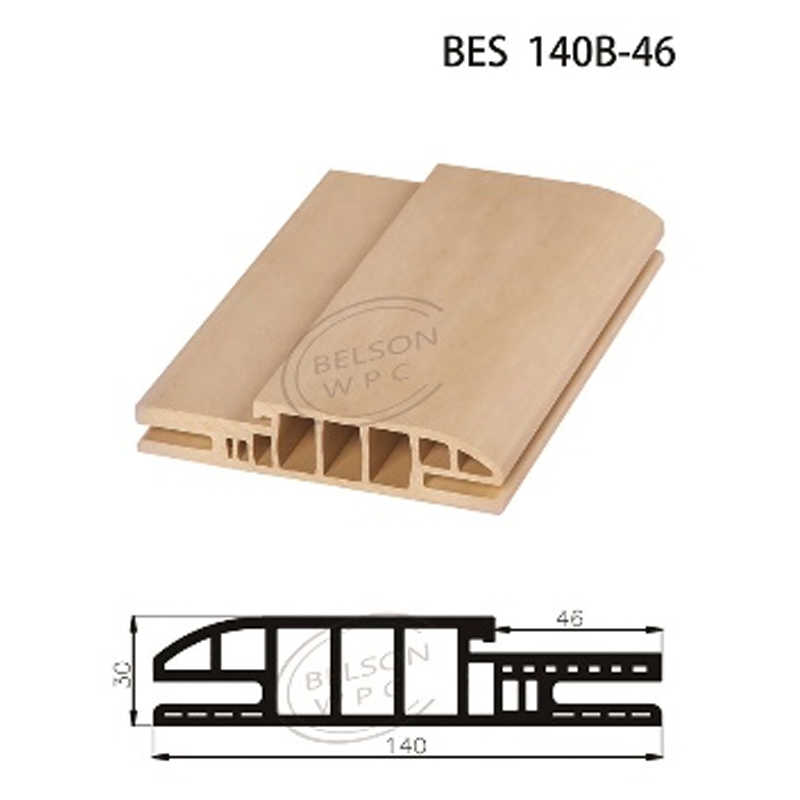 Belson WPC BES 140B-46 طول مخصص عرض 14 سم إطار باب WPC على شكل قوس