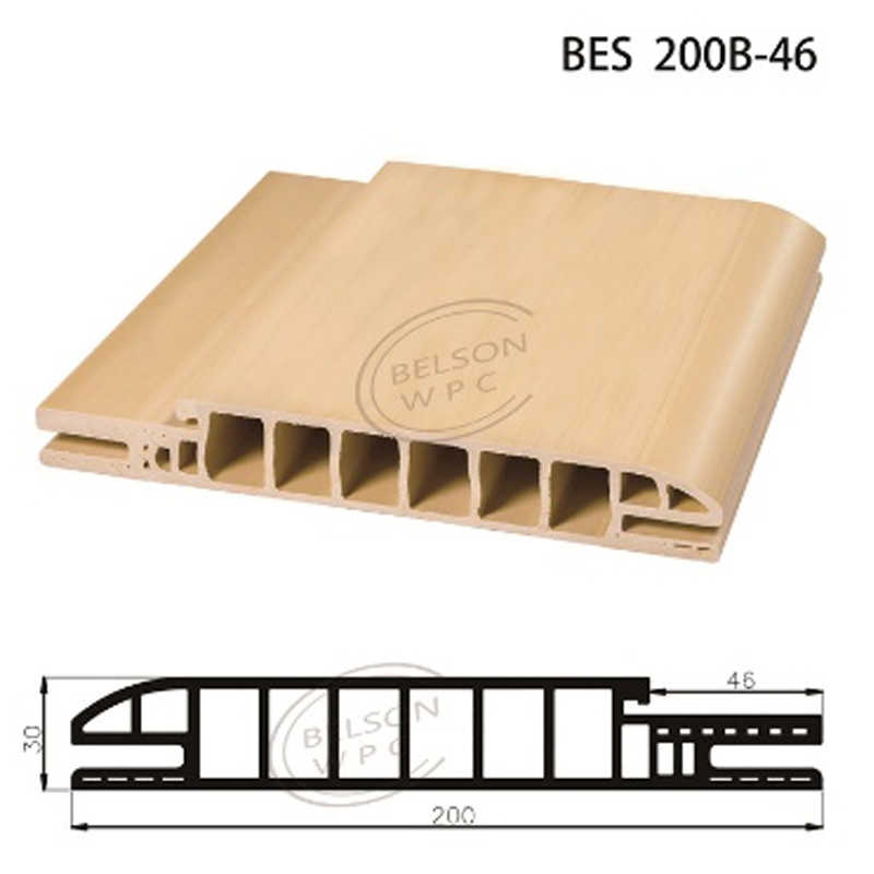 Belson WPC BES 200B-46 طول مخصص عرض 20 سم إطار باب WPC على شكل قوس