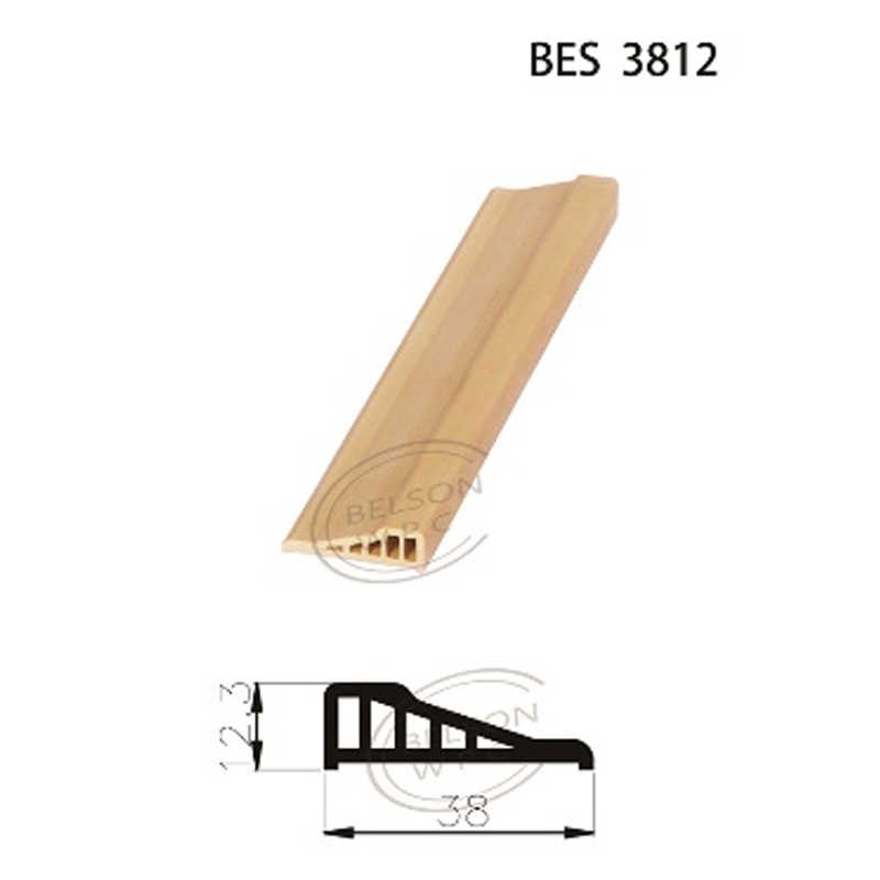 Belson WPC BES 3812 مخصص طول عرض 38 مم WPC ملحق خط زخرفة باب التجميع