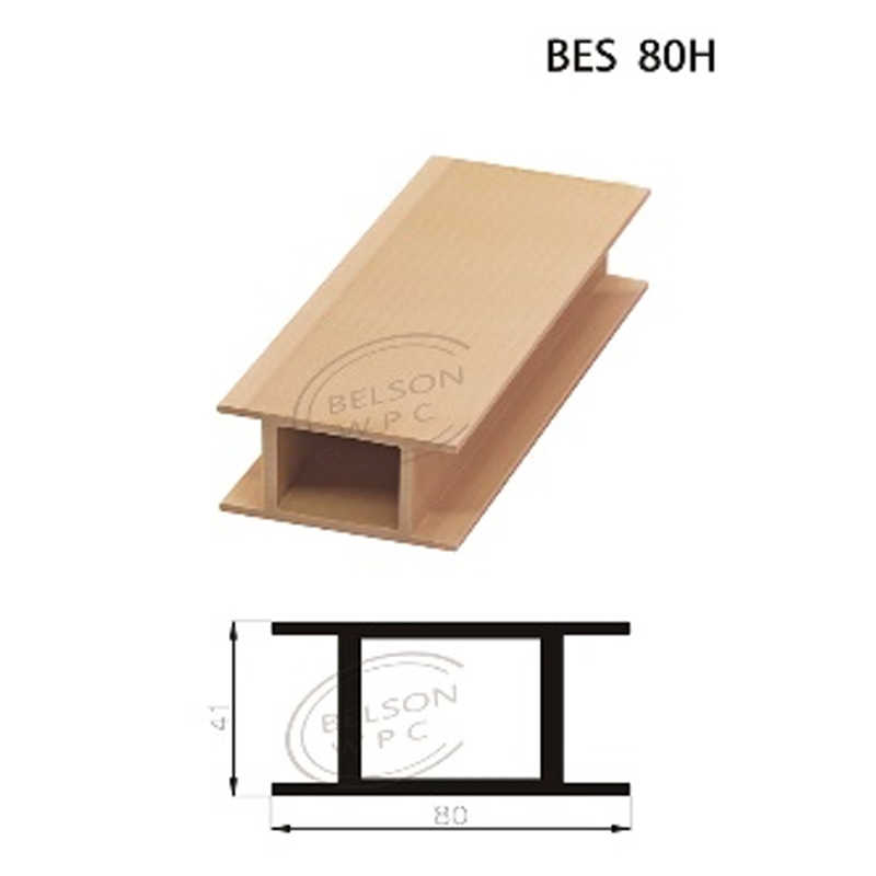 Belson WPC BES 80H طول مخصص عرض 80 مم WPC ملحق باب التجميع الجزء الأوسط باستخدام