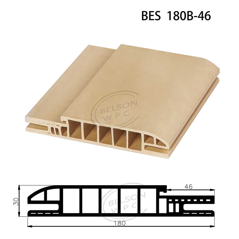 Belson WPC BES 180B-46N طول مخصص عرض 18 سم سمك 40 مم إطار باب WPC على شكل قوس