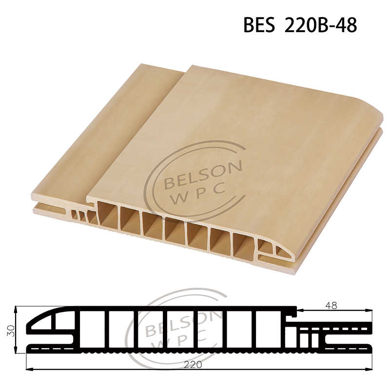 Belson WPC BES 220B-48 طول مخصص عرض 22 سم سمك 30 مم إطار باب WPC على شكل قوس